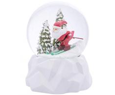 Majors Schneekugel mit Musik, Glitzer, Polyresin-Sockel weiß