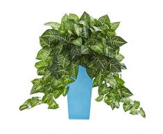 Nearly Natural Fast Natürliche NEPHTYTIS Künstlicher in türkis Pflanzgefäß, 63,5 cm