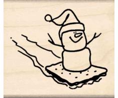 Stamps by Impression ST 0889a SMore Schlitten Schneemann Weihnachten Gummistempel