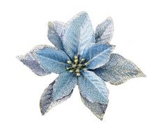 NOVELTY GIFTS1 Weihnachten Glitzer Weihnachtsstern Baum 12 Stück Blau