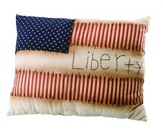 CWI Tapetenbordüre Geschenke Liberty Flagge Kissen, rot, 44,5 cm breit x 34,3 cm hoch