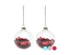 BigBuy Christbaumkugeln 8 cm rot