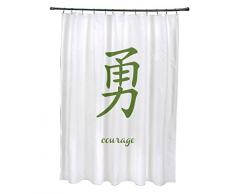 E-design 71 x 74-inch, Mut, wordprint Dusche, grün