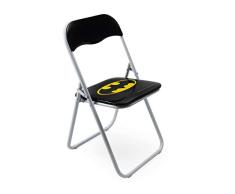 Excelsa Superhelden Klappstuhl Batman, Metall, schwarz, Sitzhöhe: 80 cm