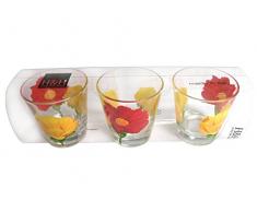 H+H 3 Stück Wasserglas, Dekor Holly