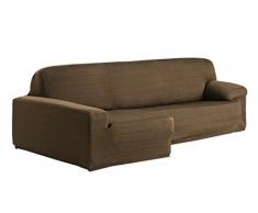 Eysa Aquiles elastisch Sofa überwurf Chaise Longue Links, frontalsicht, Farbe 07-braun, Polyester-Baumwolle, 43 x 37 x 14 cm