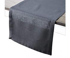 Crabtree Collection Tischwäsche, Leinen, zeitlos, Küchendekoration, Läufer, Servietten-Set –, Black 14x72 Runner, 14x36 14x72 20