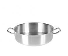 PARDINI 0640 Hotel Schmortopf mit 2 Griffen, Edelstahl, Grau