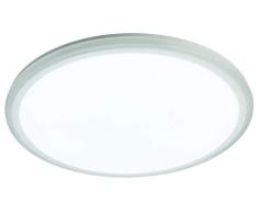 Brilliant Tizian LED Deckenleuchte Wandleuchte 40cm rund Fernbedienung dimmbar RGB Farbwechsel farbig beleuchteter Dekorand weiß Party Glas 1800 Lumen, LED integriert