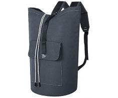 My College Crate Großer Wäschesack mit Riemen Wäscherucksack zum Aufhängen, verstellbare Schultergurte, Camping Tasche, wasserdicht, strapazierfähig, für Reisen, College, Wohnheim, Sport, Strand