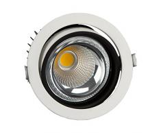 abalight LED Downlight Einbaustrahler Einbauleuchte Einbaulampe Deckenleuchte Deckeneinbauleuchte, Aluminium, 27 W, weiss, 16 x 16 x 14 cm