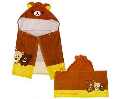 Marushin Rilakkuma Kapuzentuch Poncho mit Druckknopfverschluss (50 x 100 cm)