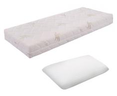 Ailime Nur Matratze 80 x 200 Lupin III Höhe 22 cm Abnehmbarer multionda Latex-Kissen Hoch 12 cm Relax ORTOPEDICO