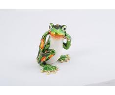 Keren Kopal Schmuckkästchen Grüner Frosch Hear No Evil Fabergé