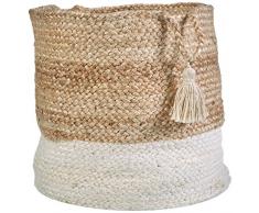 LR Home Dekorative Aufbewahrung Korb, Natur Jute, 38,1 cm Hohe