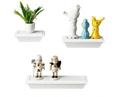 CaiFang Wandregal, 3 Stück weiß