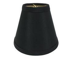 Royal Designs CS-995-6BLKGL Empire Kronleuchter mit festem Rücken, goldfarbenes Futter, Schwarz