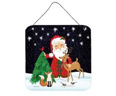 Carolines Treasures Weihnachtsmann Wand- oder Türaufhängung, Mehrfarbig, 15,2 x 15,2 cm