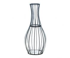 Smart Living Company Vase aus Glas und Metall, Schwarz