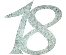 Petras Bastel News Streudeko, Fliz, Grau-meliert, 18 x 12 x 3 cm, 25-Einheiten