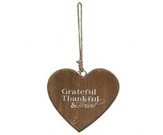 CWI Tapetenbordüre Geschenke Grateful dankbar und gesegnet Holz Ornament Herz, farbenreiche