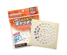 MXY Bodenablauf Sieb Einweg-Peel-Papier Ablauf Cover Protector Dusche Badezimmer Waschbecken Haar Filter S-15PCS Weiß