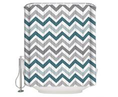 Anmevor Polyester Stoff Duschvorhang für Badezimmer Dekor Malerei Kaktus Tropisch Nordisch Minimalistisch Stil wasserdichte Vorhänge Weiß Kunststoff Haken 72x72 Ripple11anr3554