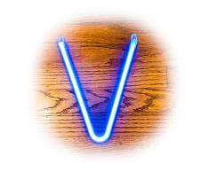 ZOLED Blau Neon Schilder LED Letter, Neon Licht, LED Schild, Brieflichter, beleuchtete Buchstaben, Festzelt, Hausdeko für Bar, Wand, Schlafzimmer Letter V