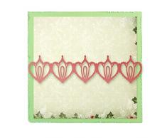 Ultimate Crafts Aufkleber für Lichtschalter Bordüre Sterben, und Pappreiter Zuckerpflaumenfarbene Bordüre schwarz