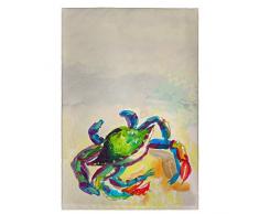 Betsy Drake GT267 Gästetuch, Krabbenmotiv, Blaugrün