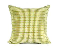 YOUR SMILE Cozy Nackenrolle Kissenbezug für Couch Sofa, Bett, bequem, superweicher Cord, gestreift, beidseitig 45,7 x 45,7 cm Single Piece,20x20 grün