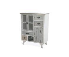 Galileo Casa 2194551 Holzschrank mit 5 Schubladen und 3 Türen, bunt