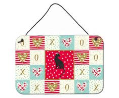 Carolines Treasures Pantherette Cat Love Türaufhänger, Wanddekoration, Mehrfarbig