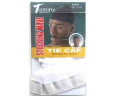 Du Hadern Totenkopf Kappen Tommy Weihnachtsstrumpf Wave Krawatte Cap mit Elastic Band Weiß Du Rag DOO Rag Skull Cap # 1018