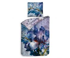 Heckett Lane Mako-Satin Wendebettwäsche Kaz 135x200 (80x80) Royal Purple
