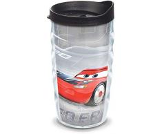 Tervis Isolierbecher mit Wickel und schwarzem Deckel 10oz Wavy farblos