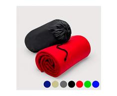 BigBuy Home 145213 Fleecedecke mit Bezug (120 x 150 cm) Mediano beige