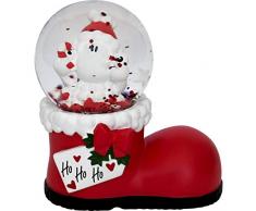 Die Geschenkewelt 49794 Traumkugel Nikolaus-Stiefel, Höhe 7,5 cm, Weiß, Rot