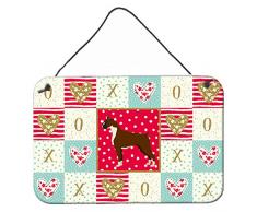 Carolines Treasures Boxer Love Türaufhänger, Wanddekoration, Mehrfarbig