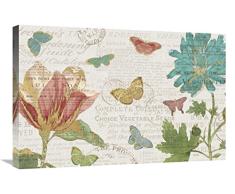 Global Galerie Katie Pertiet Bücherregal Botanical I Giclée-Gespannte Leinwand Artwork, 76,2 x 50,8 cm
