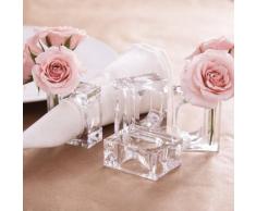Deco-Mate Acryl Serviette Ringe Bud Vase Blumen Halter – Klar – Tabelle Décor, 2-in 1 (Bulk Set) Großhandel farblos