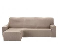 Martina Home Sofaüberwurf Chaiselongue, elastisch, Nairobi, Elfenbein, Kurzarm, 240 bis 280 cm