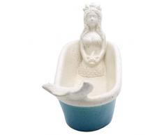 DEI Mermaid Pflanzgefäß, Keramik, Mehrfarbig, 14.4x5.3x6.7