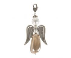 RAYHER Anhänger Schutzengel, 3,7x7,5cm, m.drehbarem Karabiner, 1Stück, topas, Diverse, 0.89 x 0.8 x 0.36 cm