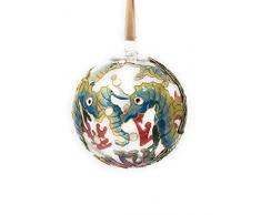 Happy Aloha Hawaiian Seepferdchen Cloisonne Glaskugel Ornament