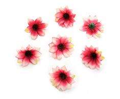 Silkflowers.com Seidenblumen in Großhandel Kunstblumen Köpfe Mini Rose Stoff Künstliche Blumen für Hochzeit Party Zuhause Dekoration Hochzeit Schuhe Hüte Zubehör Seide Blume 80 Stück 5 cm rosarot