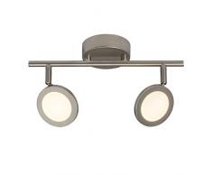 Brilliant Reeva LED Spotrohr 2 flg Deckenstrahler schwenkbar eisen/weiß 760 Lumen, LED integriert
