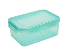 Addis 2 Litre Rectangular Food Storage Container Lunch Box with Locking Seal Lid, 2000ml, Blue Haze Clip & Close Frischhaltedose, rechteckig, 2 l, mit Verschlussdeckel, 2000 ml