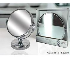 Kosmetikspiegel Rund Tisch Bad Doppel Silver neigbar Vergrößerung GT 488611