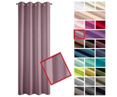 Eurofirany Rita Vorhang Gardine Glatt Schlicht Einfarbig - 8 Ösen Modern Schlafzimmer Wohnzimmer Lounge Kinderzimmer 1 Stück Einzeln, Polyester, Dunkelrosa, 140X250cm